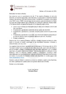 Convocatoria Asamblea General Ordinaria 2023