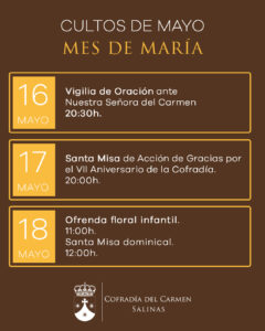 Cultos de Mayo – Mes de María 2025